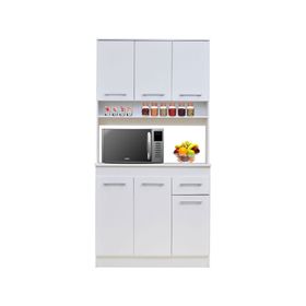 Kit cocina 6 puertas 1 cajón 1 repisa blanco Mobikit