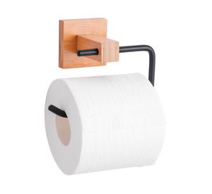 Dispensador papel higiénico bambú/negro