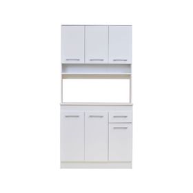 Kit cocina 6 puertas 1 cajón 1 repisa blanco Mobikit