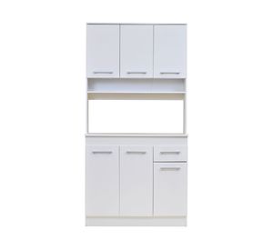 Kit cocina 6 puertas 1 cajón 1 repisa blanco Mobikit
