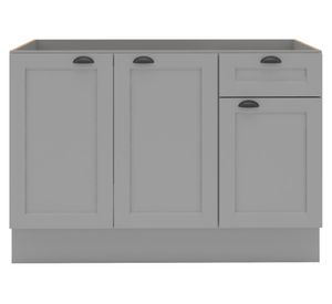 Mueble base cocina 120 cm 3 puertas 1 cajón Premier gris