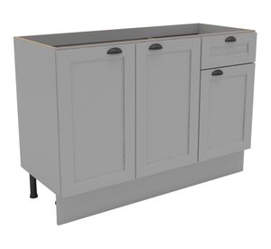 Mueble base cocina 120 cm 3 puertas 1 cajón Premier gris