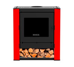 Estufa a leña Gold500 12.2 kW rojo + kit de instalación