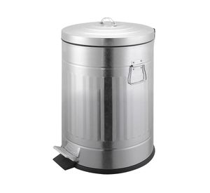 Basurero pedal Vintage plata 18.6 lt