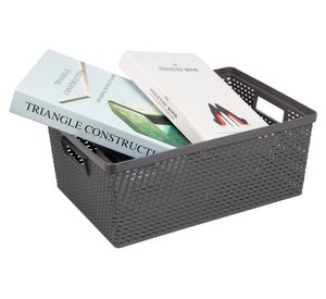 Caja organizadora Tejida tapa bambú marengo 11.5L