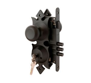 Cerradura embutida pomo acceso negra Colonial 206 Odis