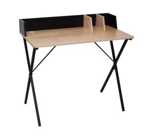 Escritorio Almora negro/natural 84x80x50 cm