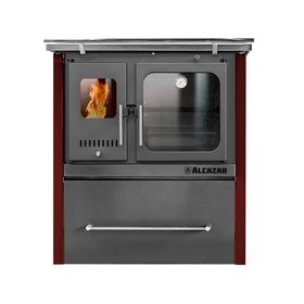 Cocina a leña Europea M70 burdeo/gris 1 quemador
