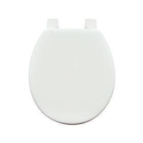 Asiento WC redondo madera blanco