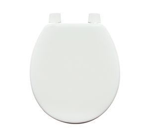 Asiento WC redondo madera blanco