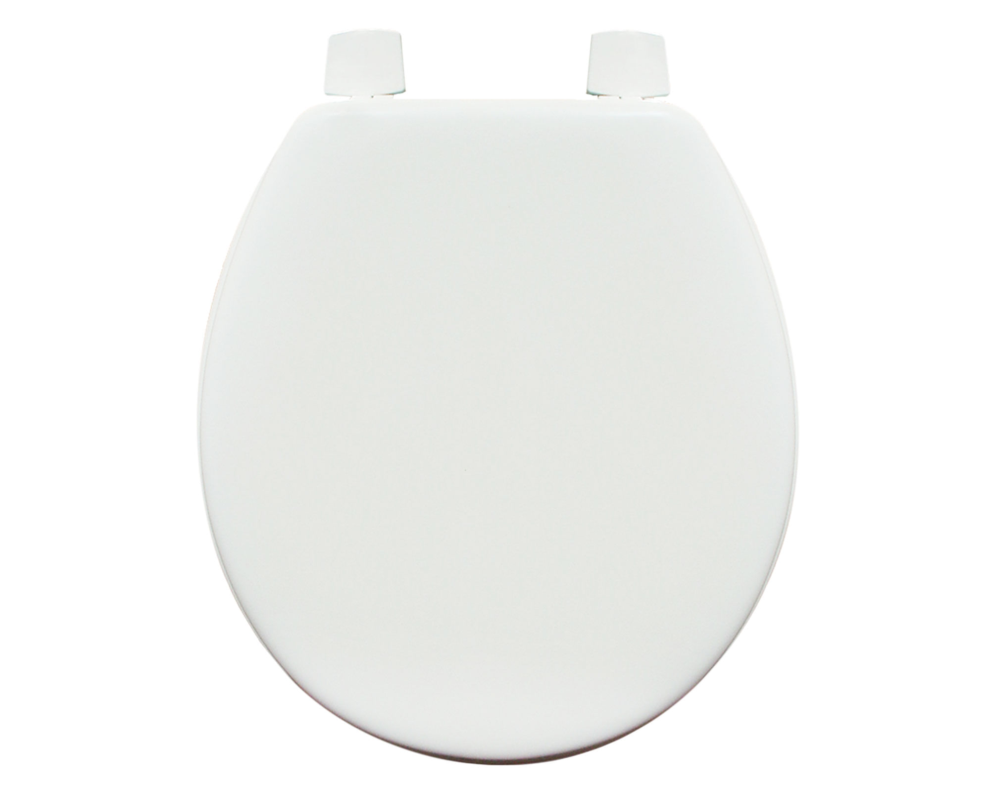 Asiento WC redondo madera blanco