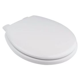 Asiento WC redondo madera blanco