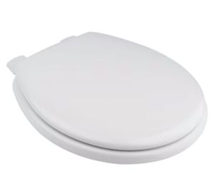 Asiento WC redondo madera blanco