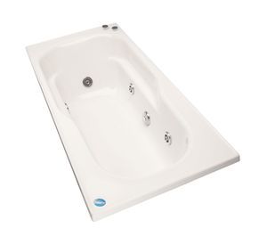 Tina hidromasaje 70x150 cm 5 jets derecho Logic Norglas.