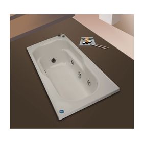 Tina hidromasaje 70x150 cm 5 jets derecho Logic Norglas.