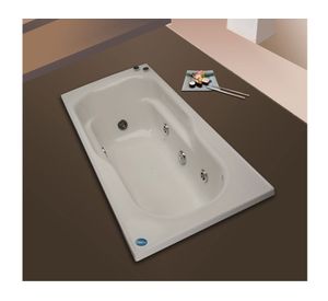 Tina hidromasaje 70x150 cm 5 jets derecho Logic Norglas.