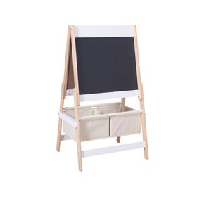 Pizarra infantil blanco/madera 93x54x45 cm
