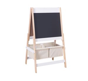Pizarra infantil blanco/madera 93x54x45 cm