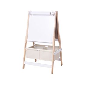 Pizarra infantil blanco/madera 93x54x45 cm