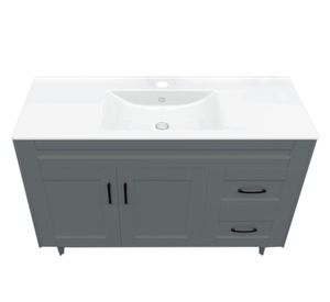 Mueble vanitorio 120 cm BM-DELUXE-120SKG+P-1 gris