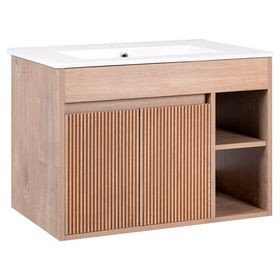 Mueble vanitorio Lille lenga texturado + cubierta 71x46.5 cm
