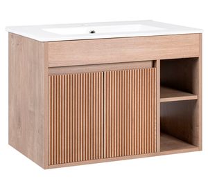 Mueble vanitorio Lille lenga texturado + cubierta 71x46.5 cm