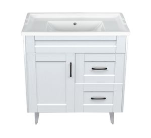 Mueble vanitorio 80 cm BM-Deluxe-80SKB+F-80 blanco Domsa