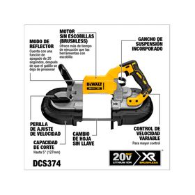Sierra de banda DCS374B 20V 5"