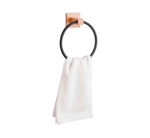 Porta toallas bambú/negro