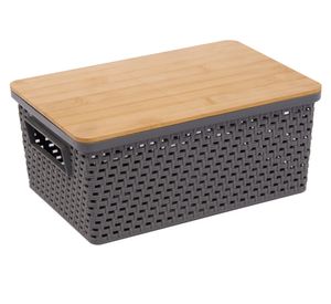 Caja organizadora Tejida 4 lt marengo