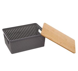 Caja organizadora Tejida 4 lt marengo