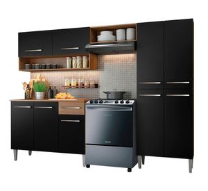 Kit cocina 9 puertas 1 cajón Emilly dark