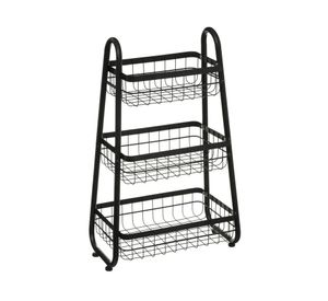 Carro cocina 3 pisos negro