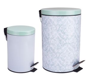 Basurero 2.8 lt + Basurero 11.2 lt aqua/greca