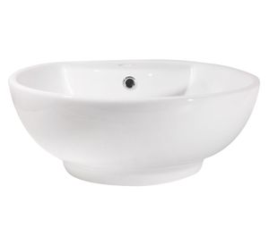Lavamanos sobreponer 45,5 cm redondo blanco Vessanti