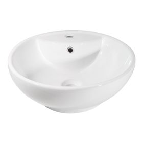 Lavamanos sobreponer 45,5 cm redondo blanco Vessanti