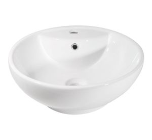 Lavamanos sobreponer 45,5 cm redondo blanco Vessanti