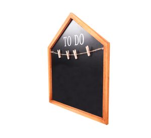 Pizarra tiza con clips Casa 40x50 cm
