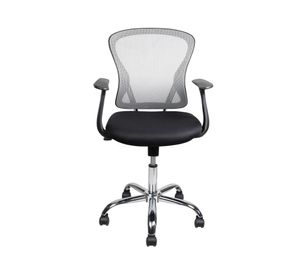 Silla de escritorio gas malla cromada gris/negro M+Design