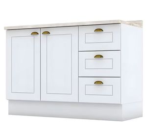 Mueble de cocina Colorado 2 puertas 3 cajones blanco