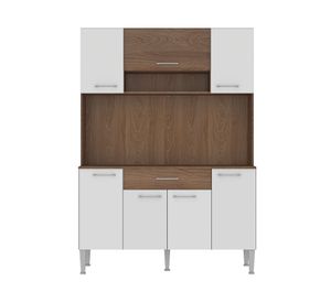 Kit cocina 7 puertas 1 cajón Piece blanco/café