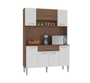 Kit cocina 7 puertas 1 cajón Piece blanco/café