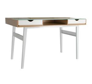 Escritorio 2 cajones Effektiv almond 130x60x76 cm