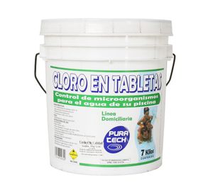 Cloro tableta piscina 7 kg Pura tech