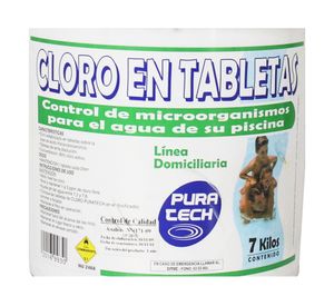 Cloro tableta piscina 7 kg Pura tech