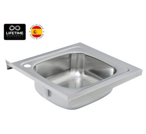 Lavaplatos sobrepuesto 45.50 1C inoxidable 15x45x50 cm