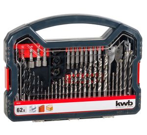 Set brocas puntas dados 62 piezas KWB.