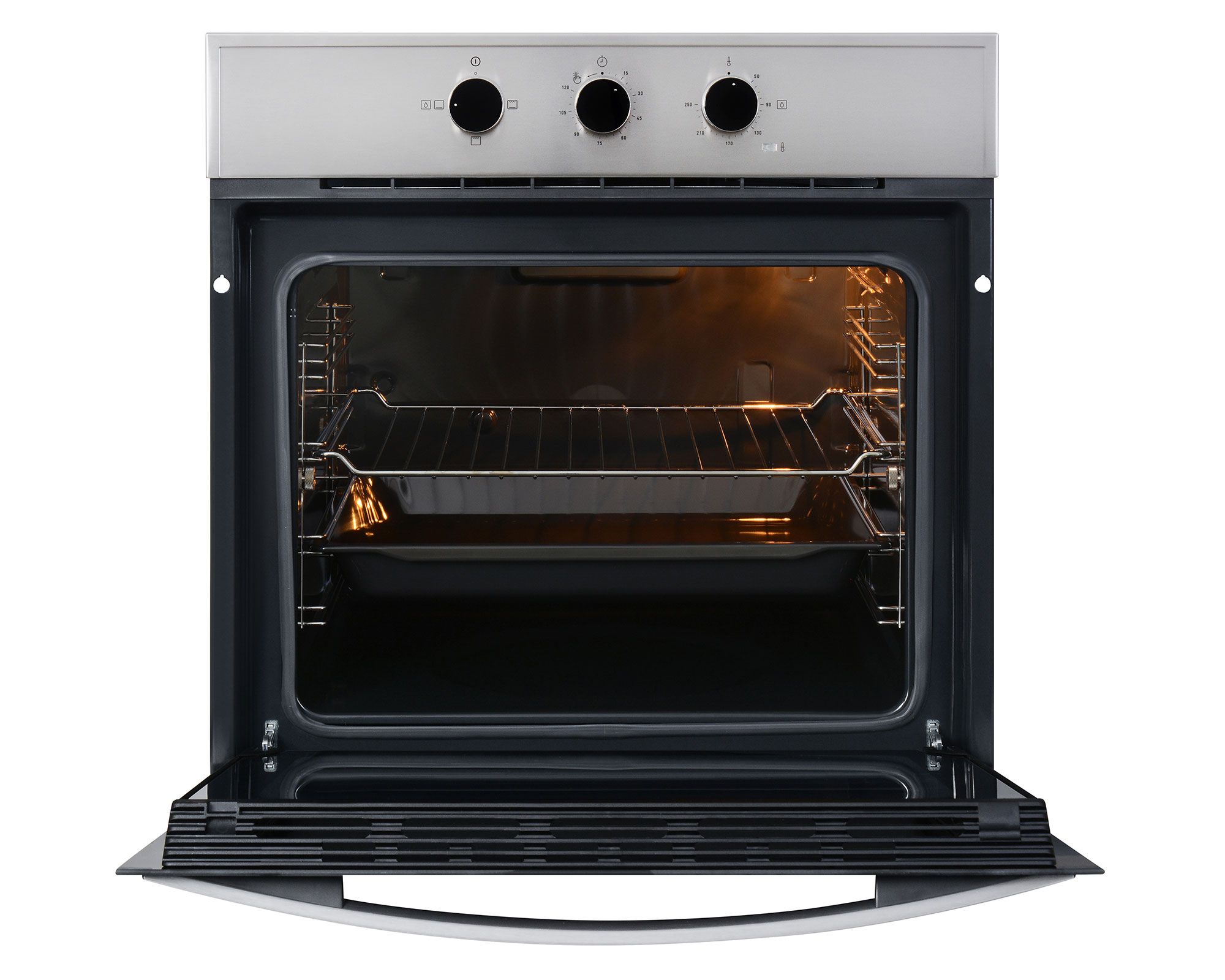 Horno eléctrico empotrado HBB-535 SS negro/gris 67 lt