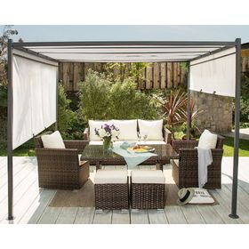 Pérgola 3x3x2,3 m Albany crudo Outzen