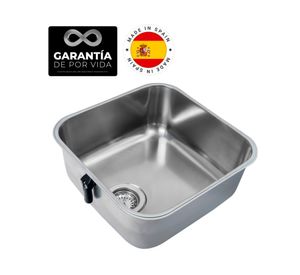 Lavaplatos Be 40.40-18 inox 18x43.3x43.3 cm